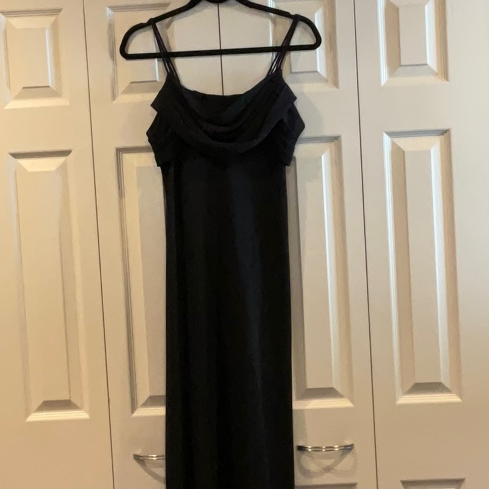 Aspeed Black Slip Dress Cowl Neck Spaghetti Strap
